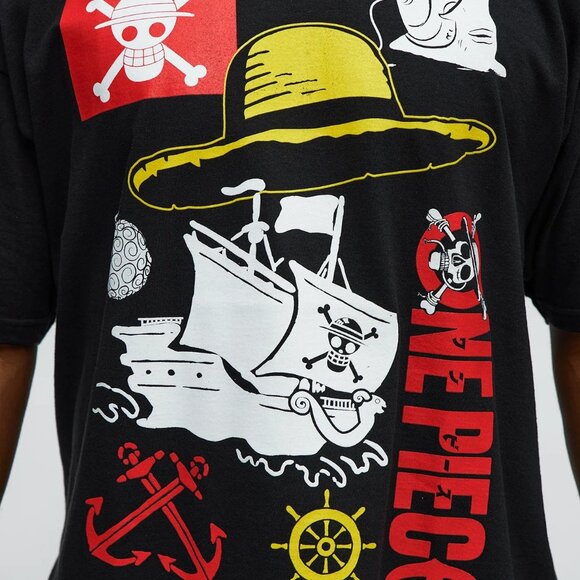 ONE PIECE Straw Hat Ship Short Sleeve Tee Black Sz 2/5/6 XL - Anime Gift Ideas - Picture 3 of 4
